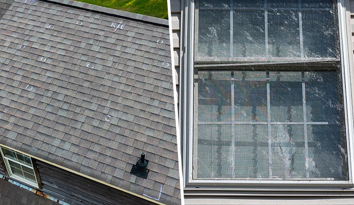 hail damage roof repair Dallas
